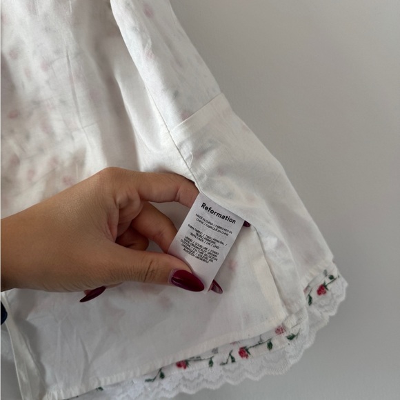 REFORMATION Rosalie Linen Top 2 - Picture 6 of 8